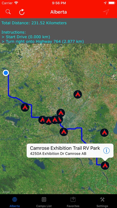 Screenshot #2 pour Alberta – Campgrounds RV Parks