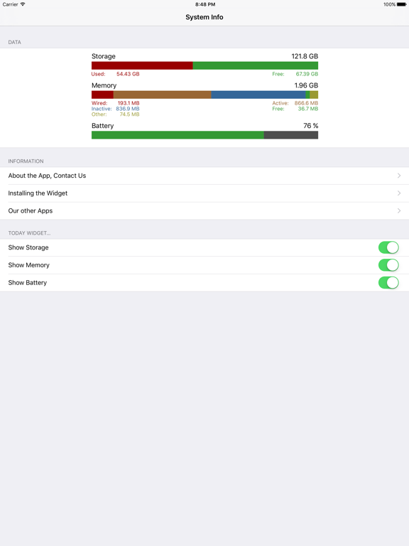 Screenshot #4 pour Sys Info Widget