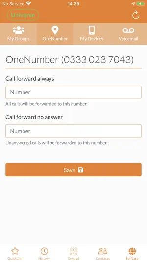 Universe Softphone screenshot 4