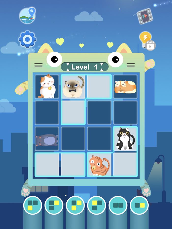 Sleeping Cat-Block Puzzle Game