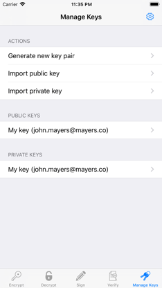 Instant PGP screenshot 3