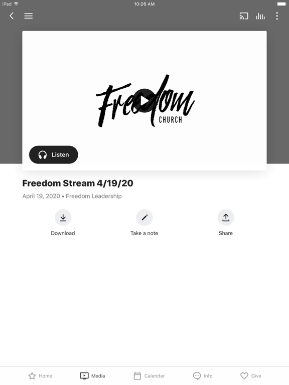 Freedom Church Pensacola iPad screenshot 3 - Lifestyle app