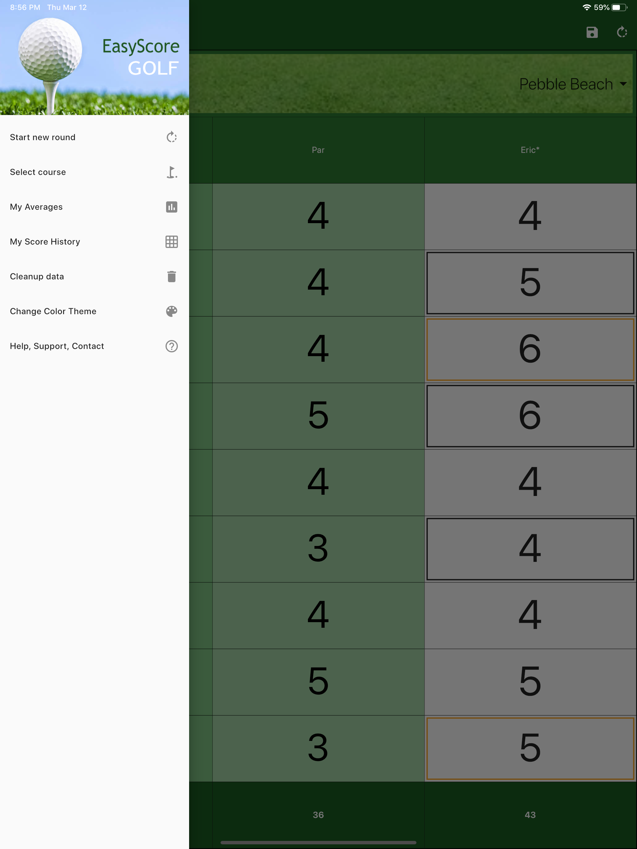 EasyScore Golf Scorecard screenshot 12