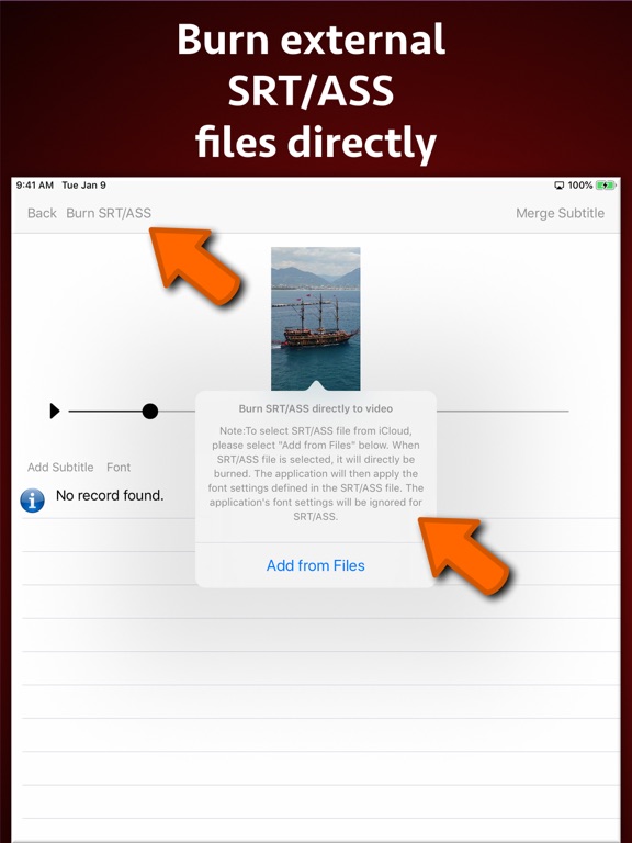 Video Subtitle Hardcoder iPad screenshot 7 - Photo & Video app