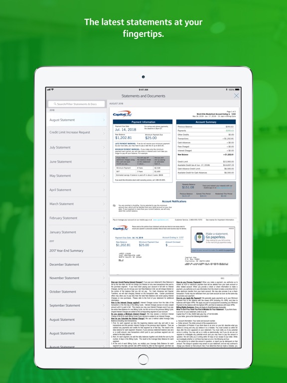 iPad Image of Capital One Mobile
