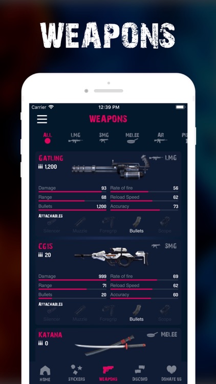 Stickers & Weapons - Free Fire