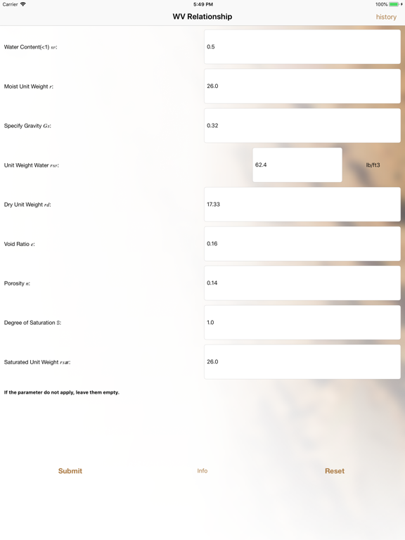 Screenshot #4 pour Weight Volume Relationship