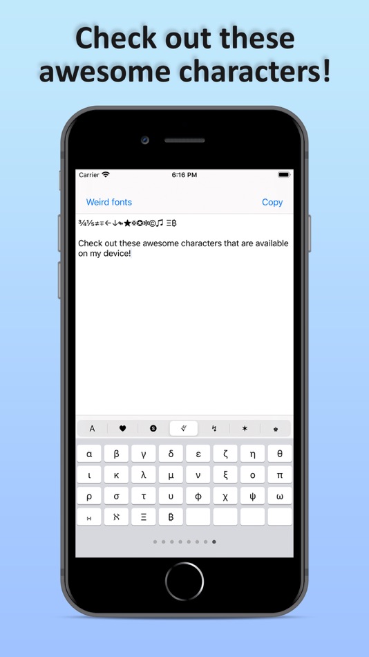 #1. Characters & Symbols (iOS) 由: MobilePioneers
