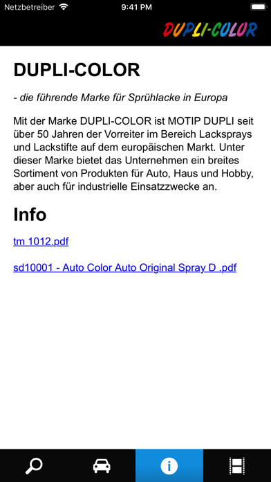 DUPLI-COLOR Farbsuchprogramm screenshot