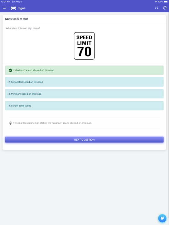 GA DMV Test iPad screenshot