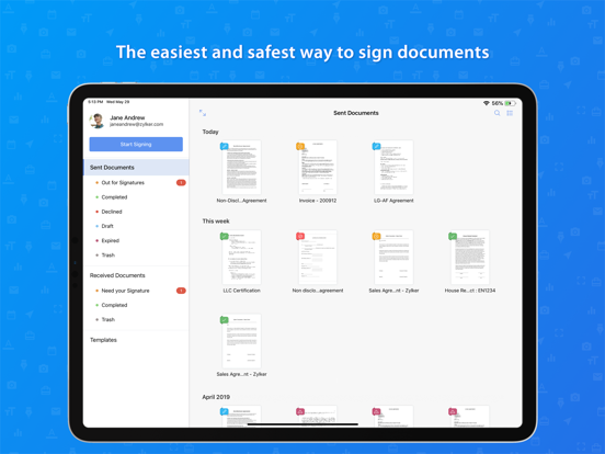 Screenshot #4 pour E-signature app - Zoho Sign