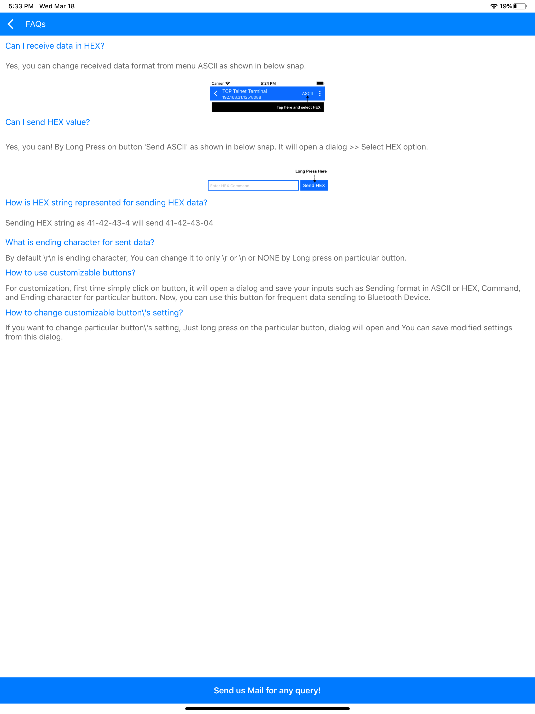 TCP Telnet Terminal