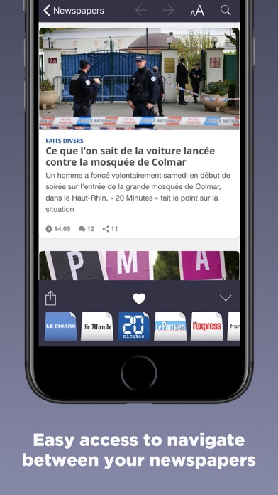 French Newspapers Screenshot
