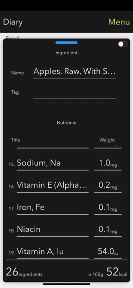 Game screenshot FOOD: diary hack