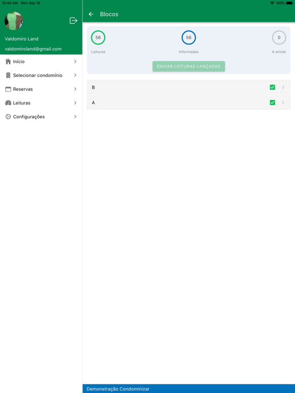 Condominizar Administrativo iPad screenshot