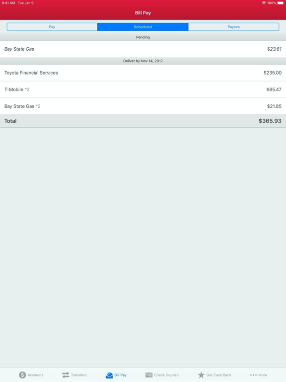 German American Mobile Banking iPad screenshot 6 - Finance app