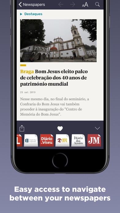 Portuguese Newspapers Screenshot