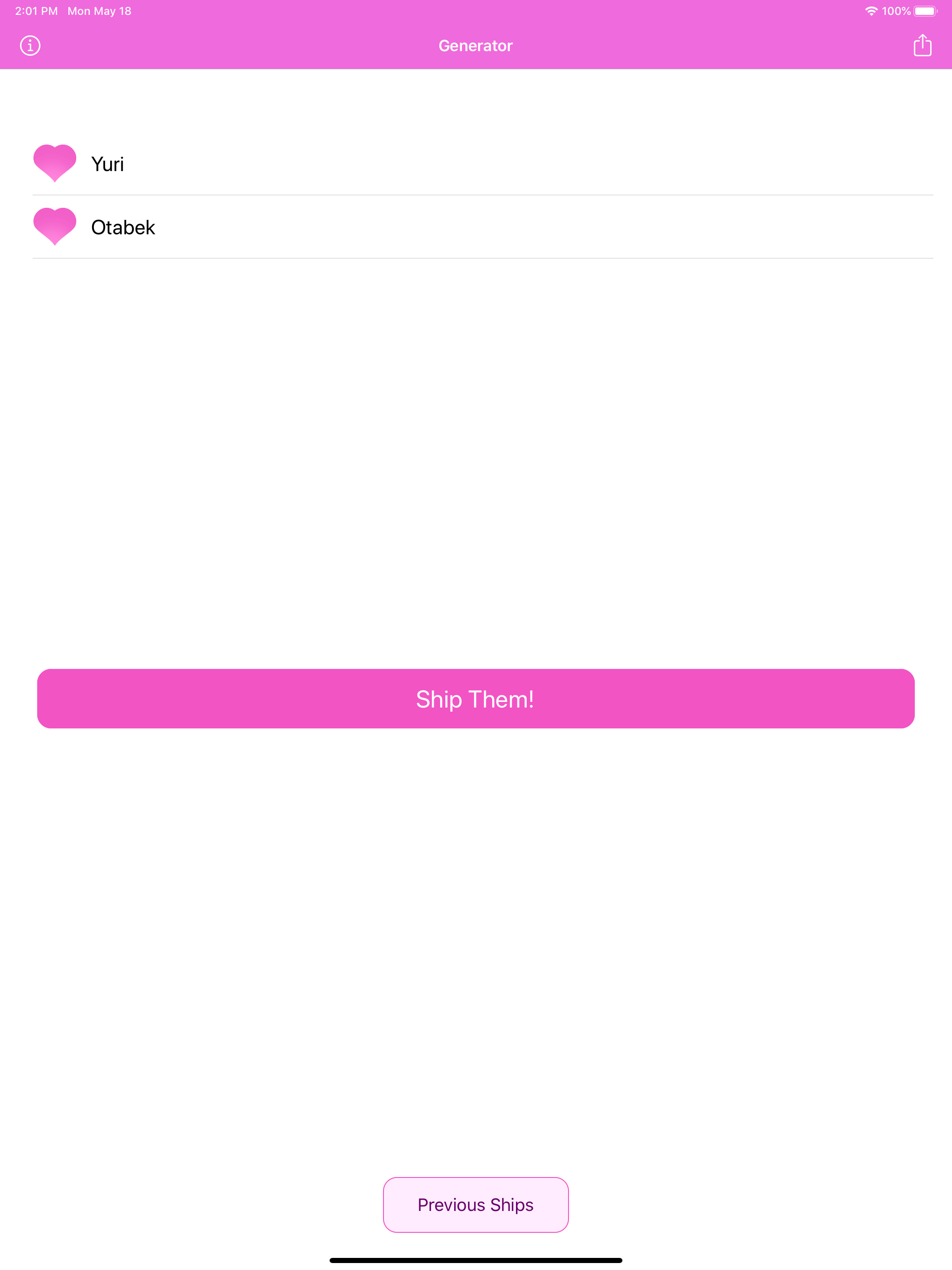 Fandom Ship Names Generator screenshot 5