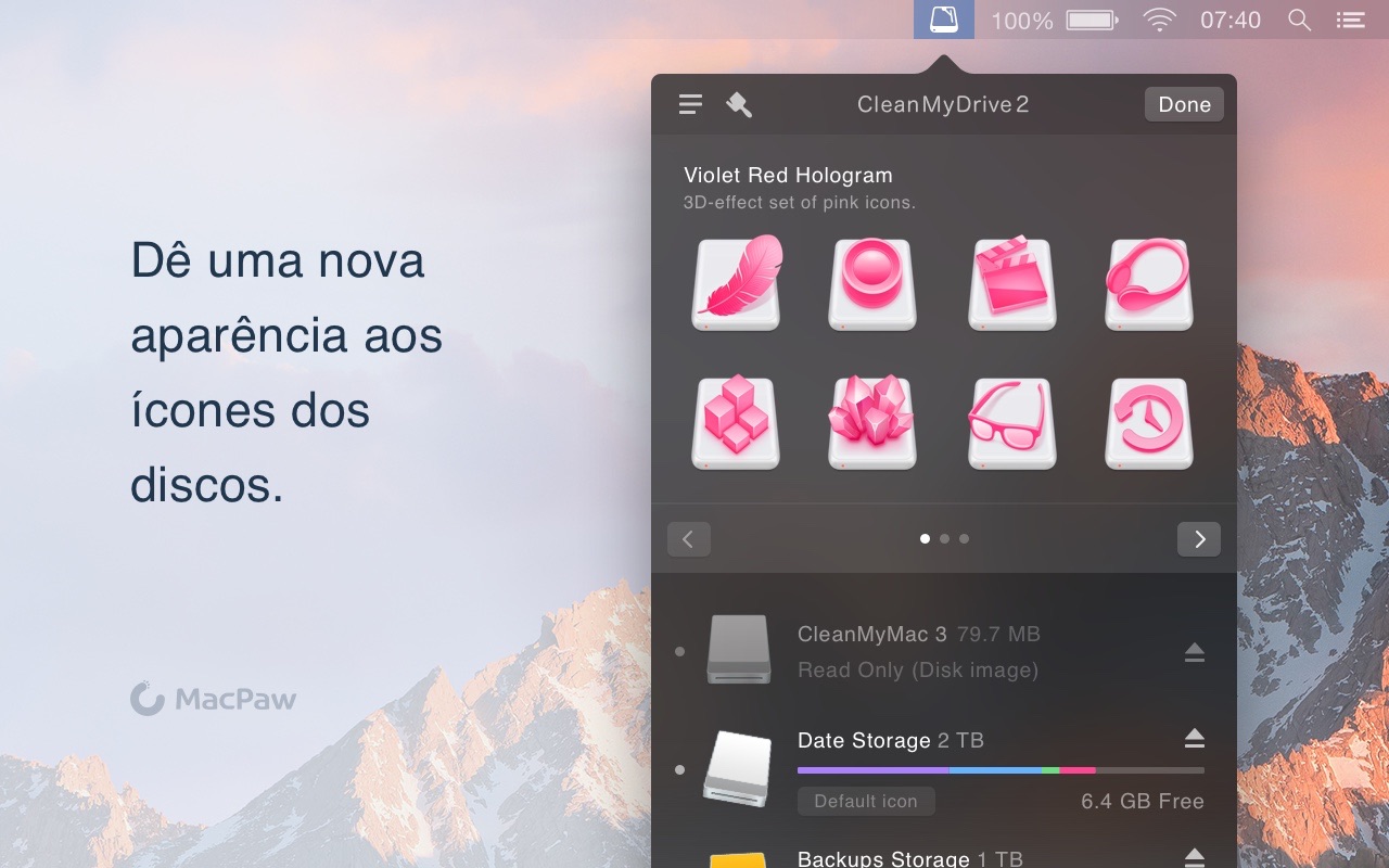 Screenshot do app CleanMyDrive 2