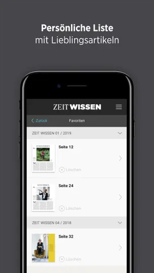 Screenshot von ZEIT WISSEN auf dem iPhone 4