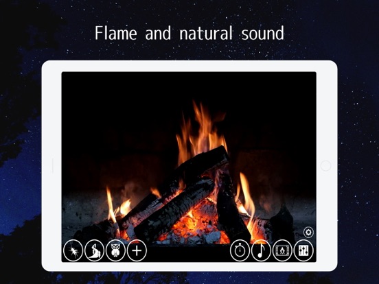 Healing fire and natural sound iPad screenshot 1 - Medical app