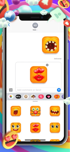 Stickers Cartoon 3D Emoji Love(圖6)-速報App