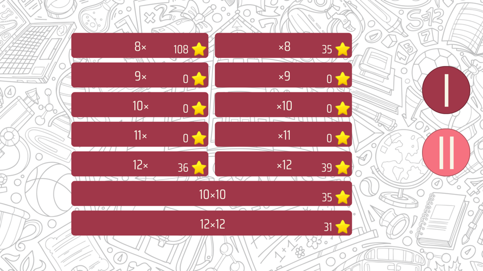 #5. Multiplication Tables 12x12 (iOS) By: Sergey Malugin