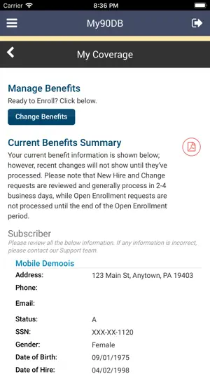 My 90 Degree Benefits screenshot 2