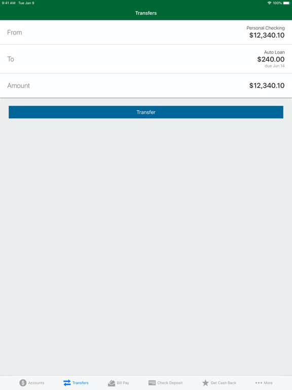 DuGood Federal Credit Union iPad screenshot 4 - Finance app