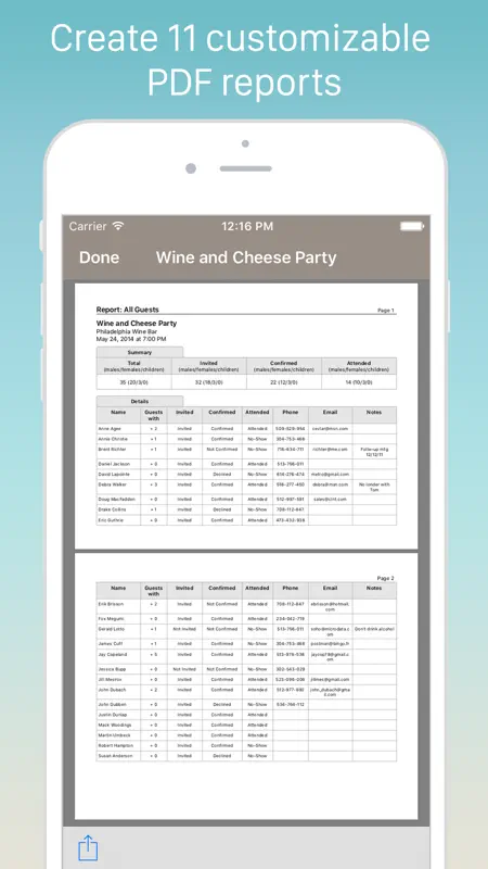 Guest List Organizer Pro screenshot 3 of 5