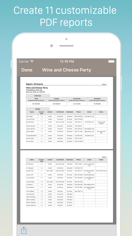 #3. Guest List Organizer Pro (iOS) 由: Olha Ievenko