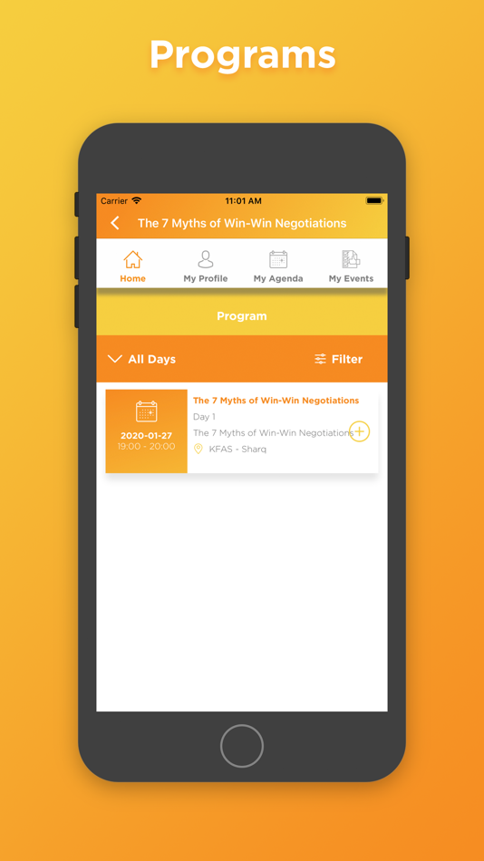 #5. KFAS Events (iOS) By: Media Phone Plus