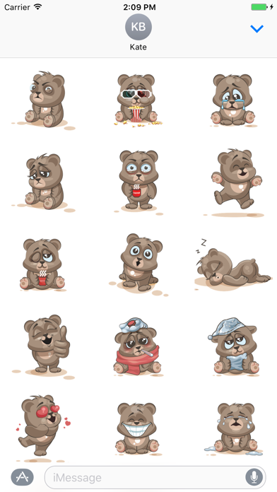 Screenshot #2 pour Sticker Me: Funny Bear