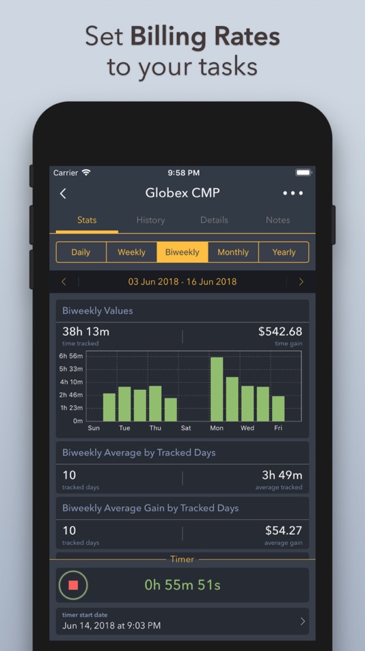 #3. Timelogger: Time Tracking (iOS) 由: Filipe Martins