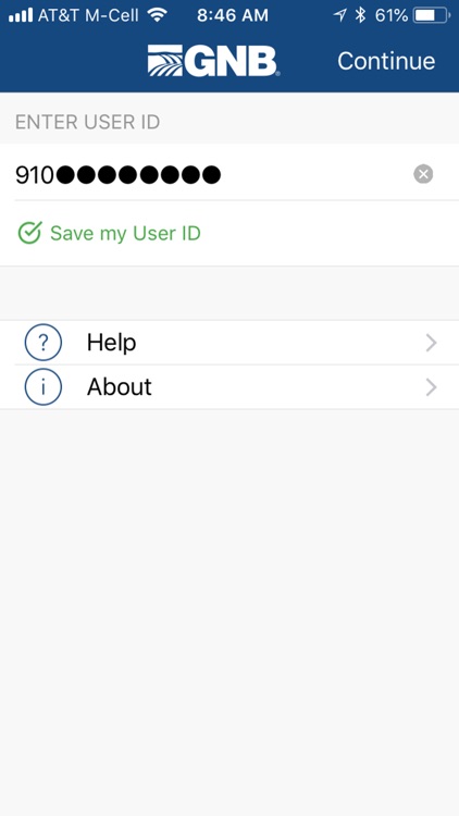 GNB Bank credit card app