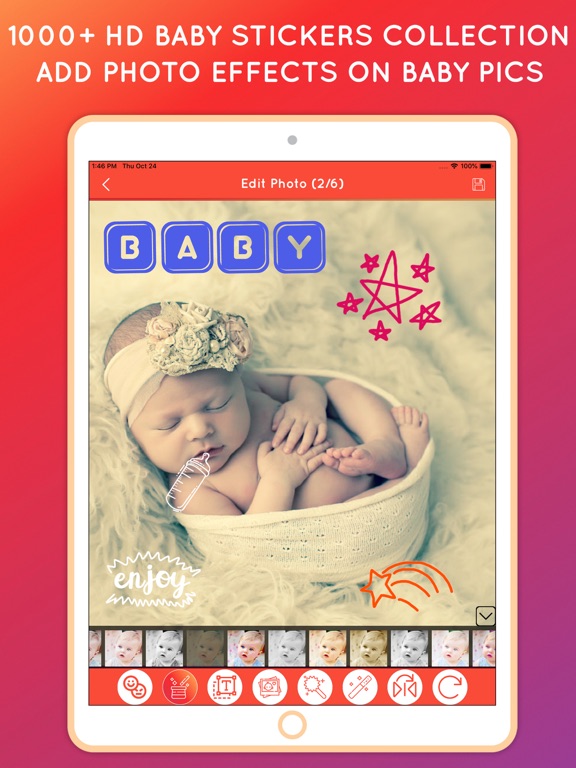 Screenshot #5 pour Baby Story Photo Video Maker