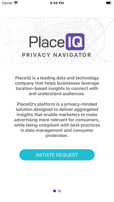 PlaceIQ Privacy Navigator Screenshot