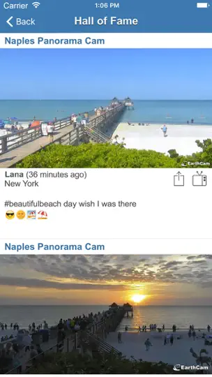 Capture d'écran de Webcams – EarthCam sur iPhone 3