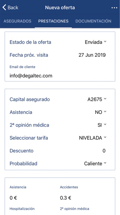 Gestión comercial de seguros