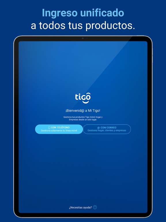 Mi Tigo Nicaragua iPad screenshot 1 - Productivity app