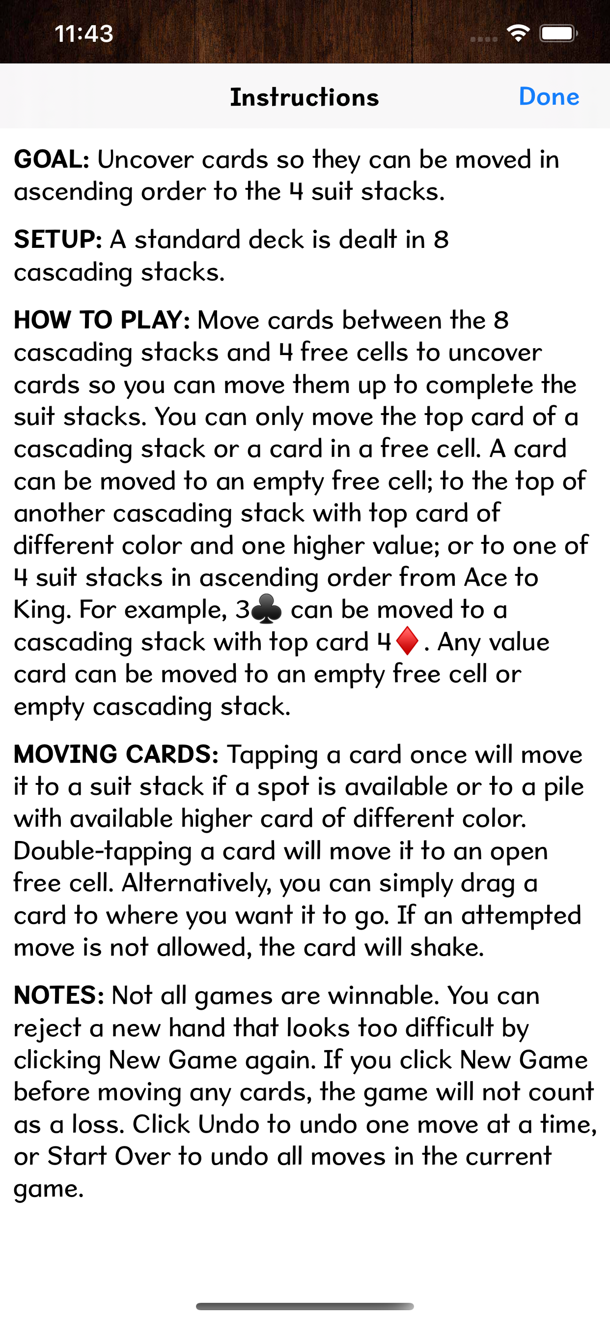 FreeCell Gold screenshot 6