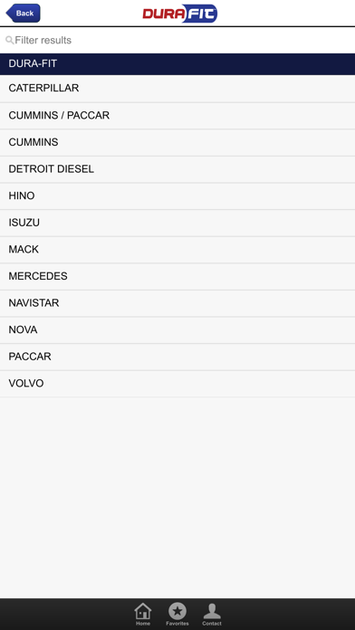 DuraFit Catalog Screenshot