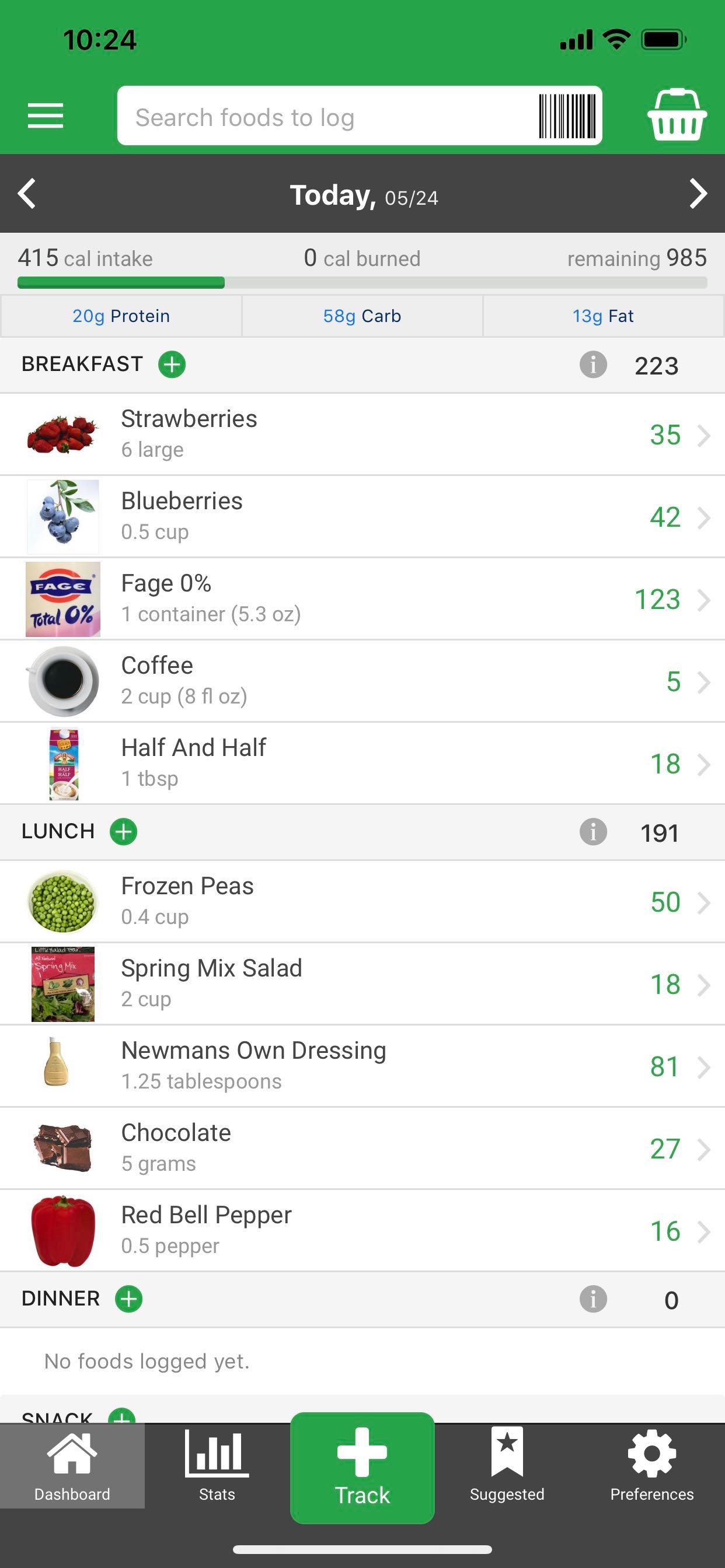Nutritionix Track screenshot 1