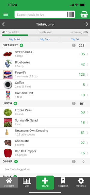 ‎Nutritionix Track Screenshot