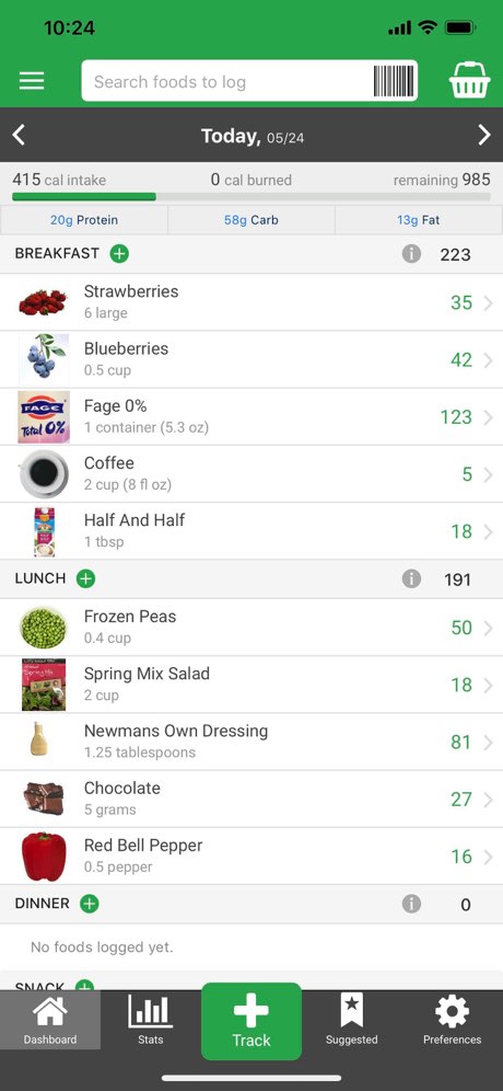 Nutritionix Track screenshot 1