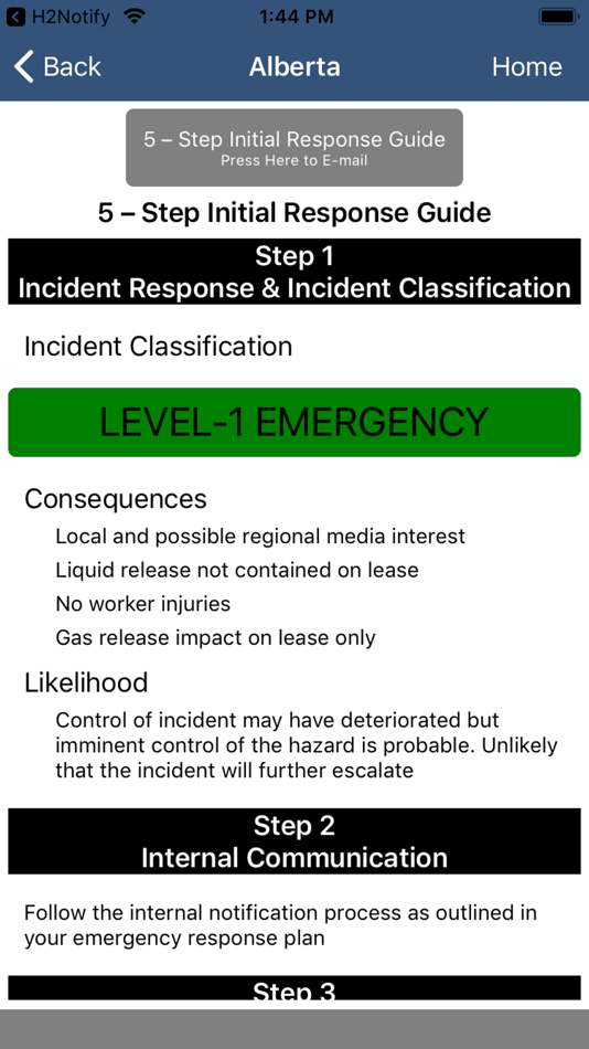 #3. Emergency Assessment Matrix (iOS) Podle: H2Safety Services Inc.