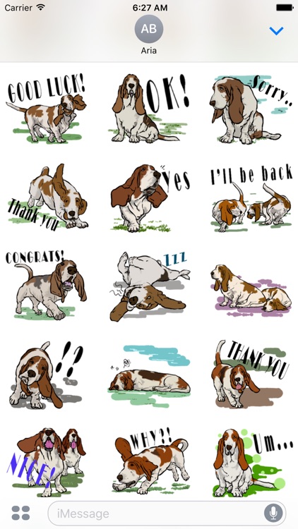 Basset Hound Dog Emoji Sticker