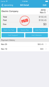 iBill Reminder: Bill Organizer screenshot