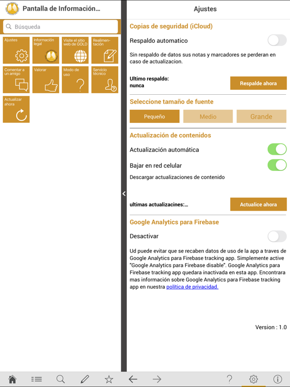 GOLD 2020 Guía de Bolsillo iPad screenshot 5 - Medical app