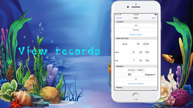 Fishing Diary & Record